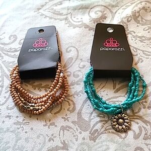 2 beaded bracelets